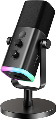 Fifine AM8 Ampligame RGB USB/XLR Dynamic Microphone - Black, A